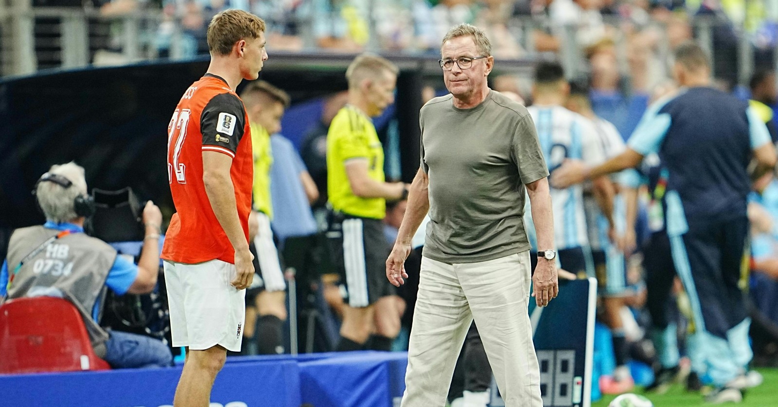 Ralf Rangnick nach der Niederlage gegen Argentinien.