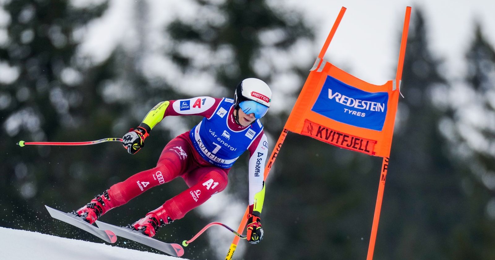 Mirjam Puchner während eines Rennens in Kvitfjell