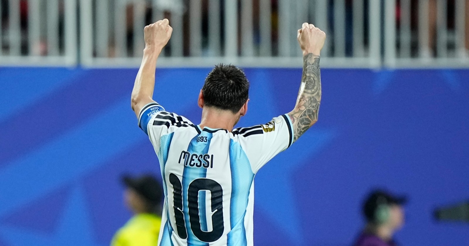 Lionel Messi nach dem dritten Tor gegen Algerien bei der WM 2026.