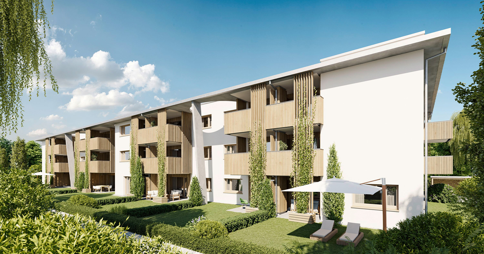 Modernes Mehrparteienhaus im Grünen | Credit: Salzburg Wohnbau