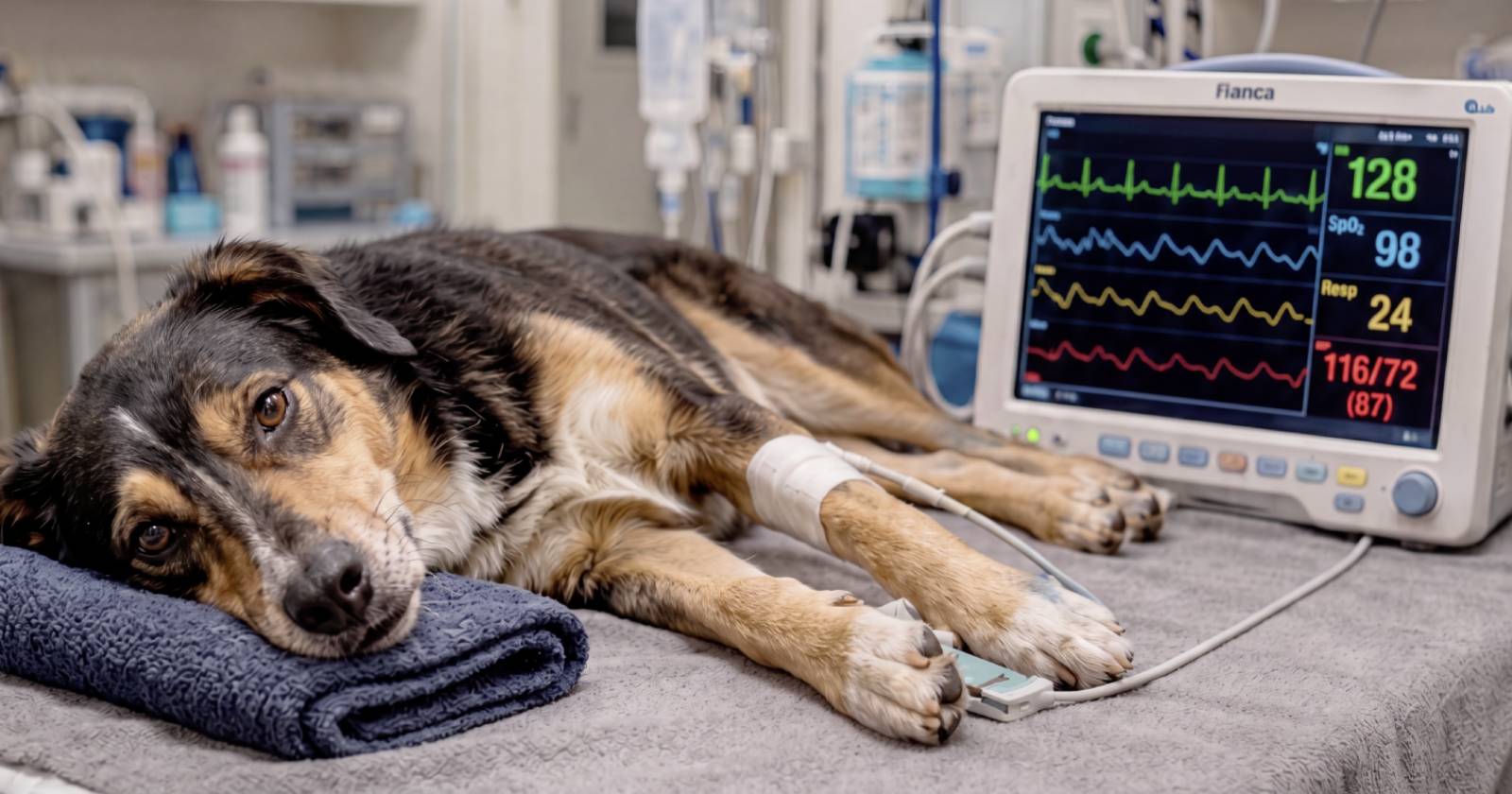 Hund am Behandlungstisch beim Tierarzt | Credit: KI-generiert/Adobefirefly/Gemini/A. Mayregg