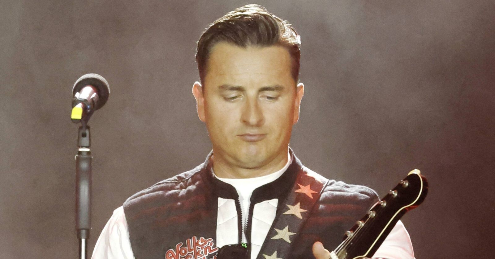 Andreas Gabalier beim Konzertauftritt nach seiner Anreise zum Festival Austria goes Zrce in Kroatien.