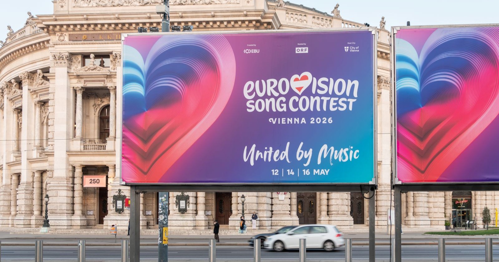 Plakatwand des Eurovision Song Contest in Wien