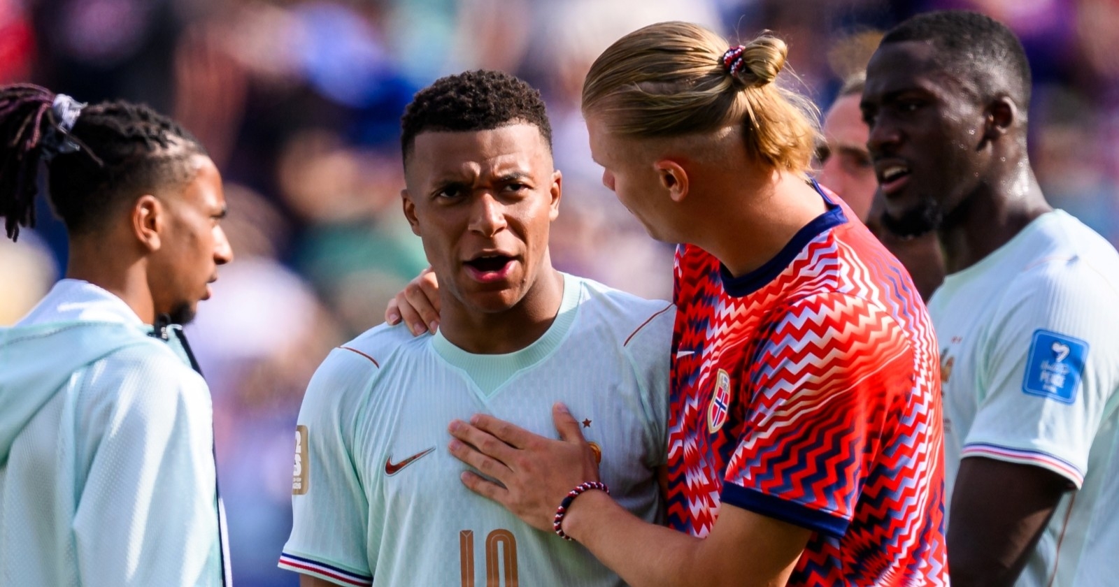 Erling Haaland kritisierte die lange Verzögerung vor der Ausführung, beim Mbappé-Elfmeter.
