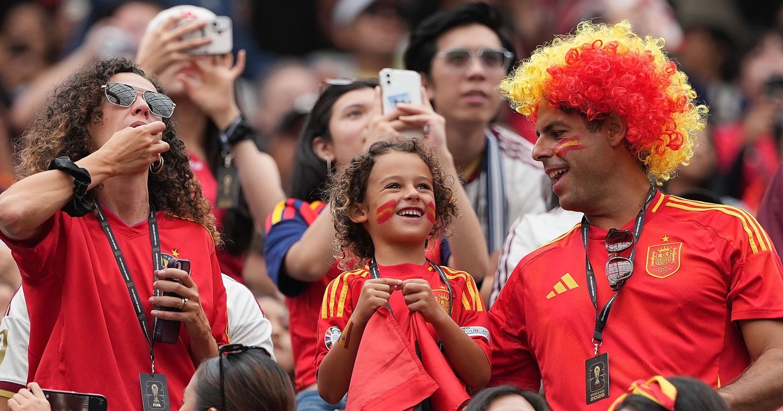 Spanien-Anhänger während des WM-Spiels gegen Österreich in Los Angeles