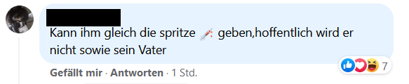 Kann ihm gleich die Spritze geben, hoffentlich wird er nicht so wie sein Vater