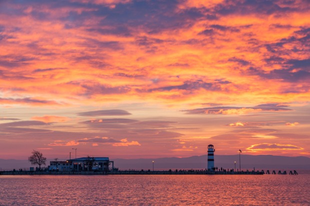 Abendstimmung über Podersdorf am See