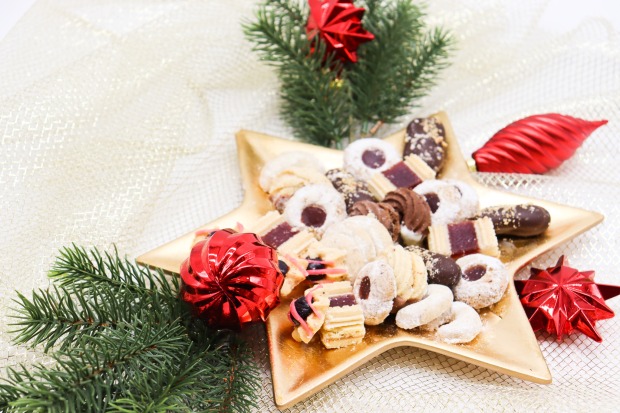 Weihnachtskeks-Teller der Conditorei Sluka