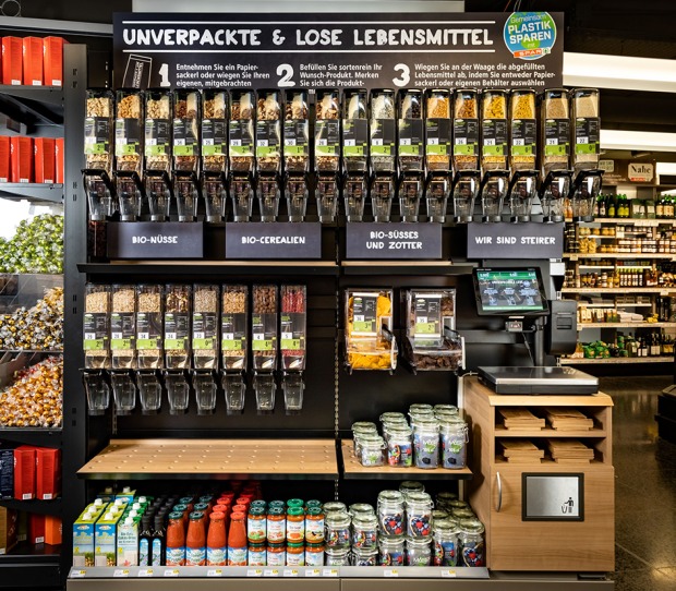 Die Abfüllstation beim EUROSPAR Kastner&amp;Öhler in der Grazer Sackstraße