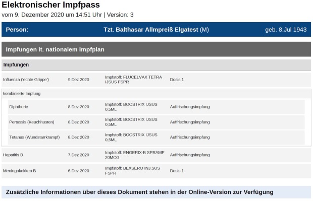 Der elektronische Impfpass