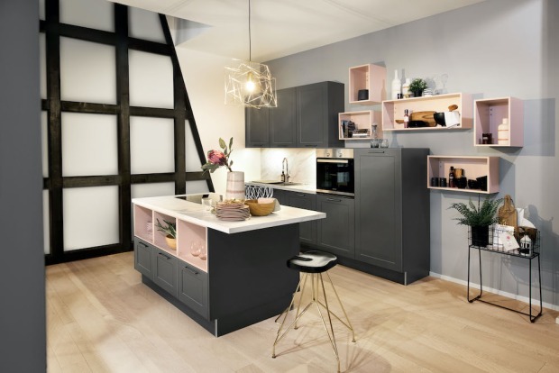 Schwarz &amp; Pastellfarben | Credit: Küche&amp;Co