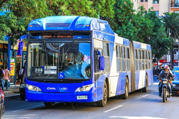 Blauer Linienbus