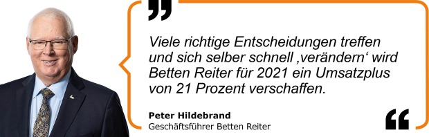 Zitat Peter Hildebrand, Geschäftsführer Betten Reiter