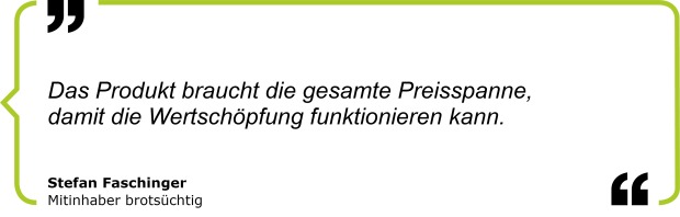 Zitat Stefan Faschinger, Mitinhaber "brotsüchtig"