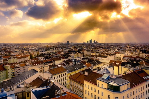 Wolkenhimmel über Wien