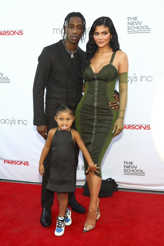 Travis Scott und Kylie Jenner mit Tochter Stormi