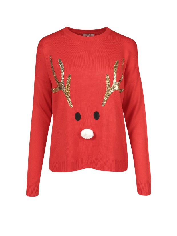 Pullover mit Rentier-Motiv