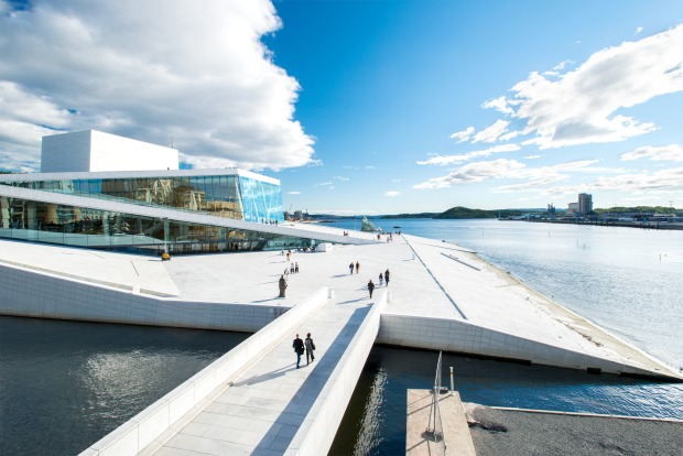 Die Oper von Oslo im Hafen