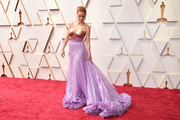 Jessica Chastain in einer Gucci-Robe.