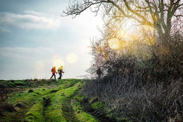 Zwei Wanderer unterwegs | Credit: iStock.com/DEBOVE SOPHIE