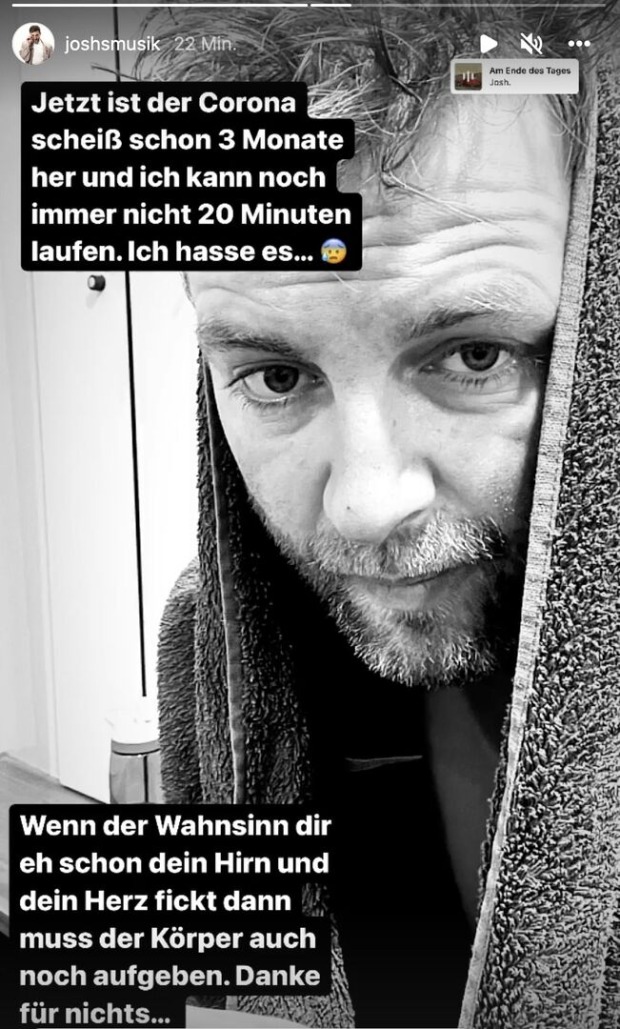 Josh in seiner Instagram-Story