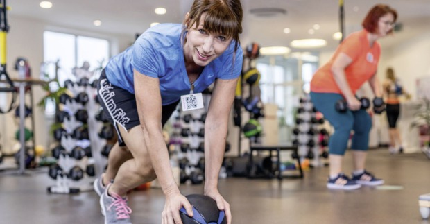 Frau beim Training