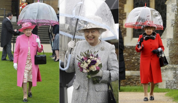 Die Queen in verschiedenen Looks