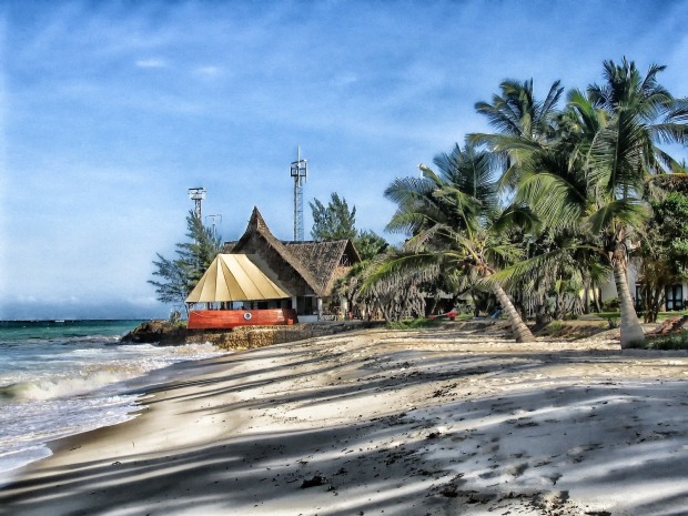 Einsamer Strand in Kenia