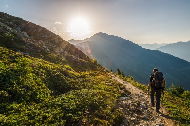 Wanderer im Grünen