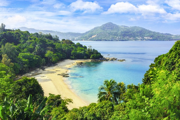 Laem Singh Beach in Phuket, Thailand.