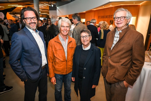 Wolfgang Fend (Hypo Vorarlberg),  Walter Albrecht, Heidi Mayer und  Josef Wüschner (v. li.)