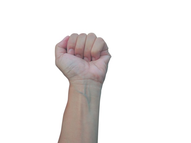 Die "blauen" Venen bei einer Hand.