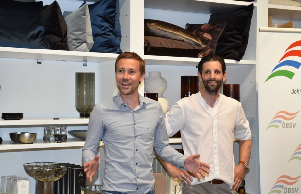 Die „Monatti-Taschenparty-Boys“ Sebastian Hämmerle und Martin Bonatti