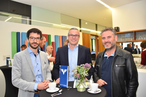 GF Jürgen Fink (Drexel u. Weiss Wolfurt), Marco Längle (Volksbank Bregenz), Michael Gerencer (IT-Leitung Viterma, Thal)