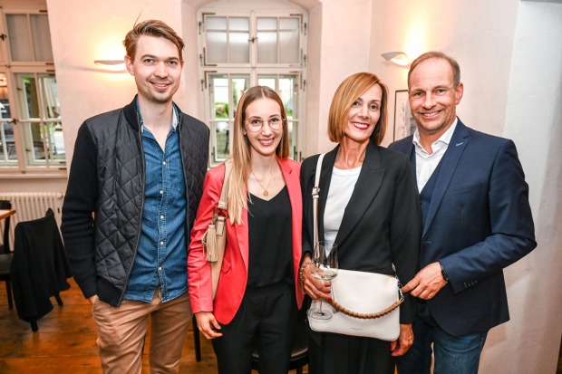 Moritz Bio-Restaurant Hohenems: Felix und Giulia Amann mit Gertraud und Dieter Egger (v. li.)