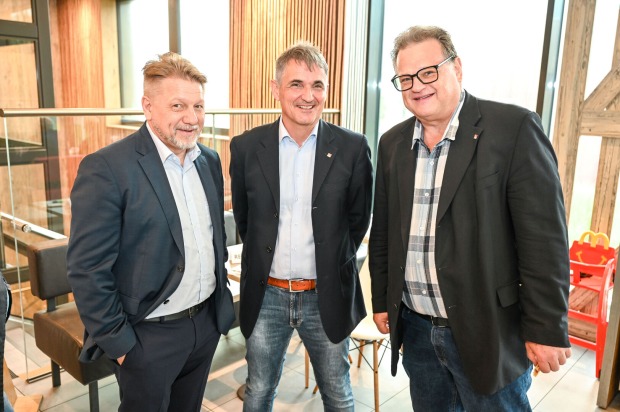 Markus Bock (McDonald‘s Innsbruck), Peter Mathein und Edgar Schieder (Vierländerregion Bodensee Botschafterclub)