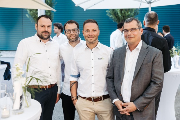 Stefan Böckle, Christoph Lampert, GF Michael Keckeis und Florian Müller (alle Keckex) (v. li.)