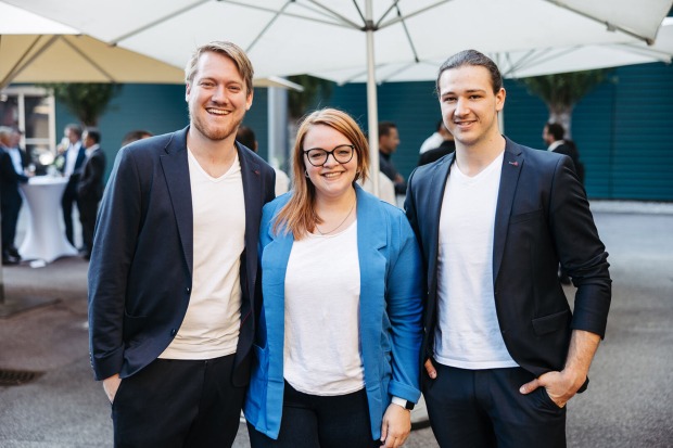 Raphael Ott, Sarah Lechner und Bernhard Gantner (alle Sodex Innovations) (v. li.)