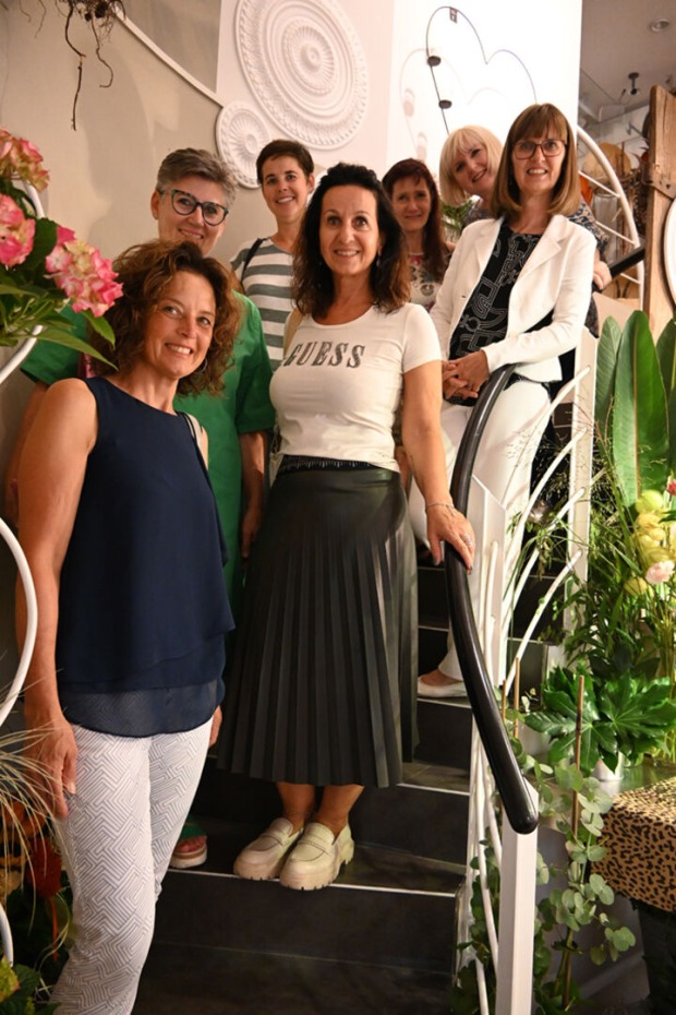 Ilga Schnell-Falch (FMTec), Karin Furtner (FIW), Monika Wolf, Christine Gabriel, Natascha Arzberger und Jacqueline Woduscheg