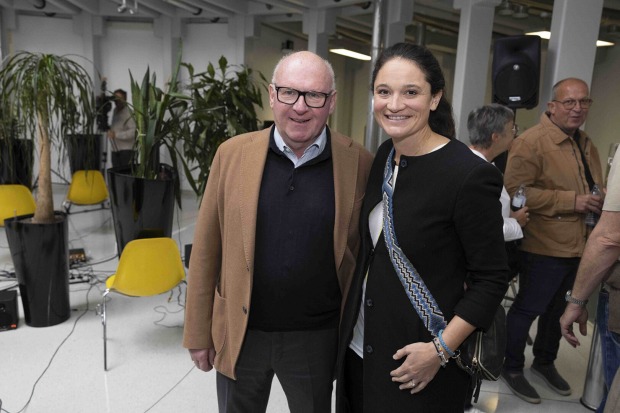 Roland Jörg (Kulturamtsleiter Dornbirn) und Maria Simma (Kulturamtsleiterin Feldkirch und Präsidentin Künstlervereinigung Vorarlberg)