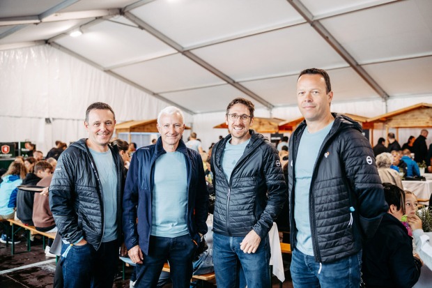 Geschäftsführungs-Team: CDO Christian Loretz,  CEO Jürgen Rainalter, CFO Christian Raich und CMSO Alexander Herovitsch (v. li.)