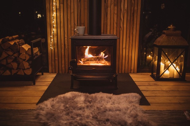 Kamin im Wohnzimmer