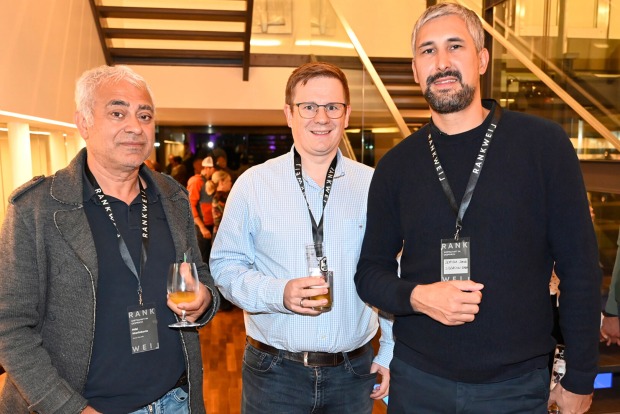 Miki Marinkovic (Dario Eiscafé), Arne Klepp (Thyssenkrupp), Simon Bertsch (Sibercon GmbH) (v. li.)