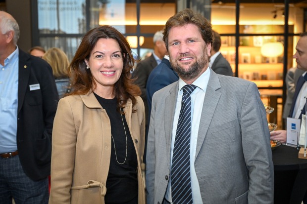 Petra Winder (Aufsichtsrätin Hypo Vorarlberg) und Michel Haller (Vorstandsvorsitzender Hypo Vorarlberg)