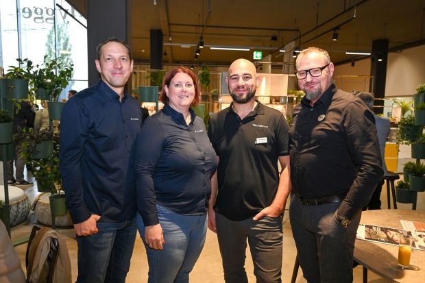 Frame Team: Martin Messerle und Manuela Dobler (beide Conceptlicht), Michael Berchtold (Tschabrun), Manfred Summer (reiter design) (v. li.)