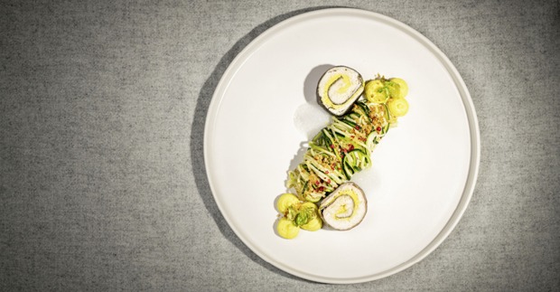 Saibling mit Zitrus-Polenta