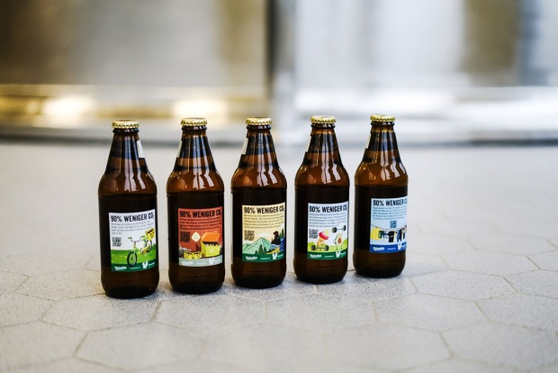 Gemeinsam mit der Mohrenbrauerei wurden im November rund 500.000 Bierflaschen-Etiketten mit Klimafakten in Umlauf gebracht.