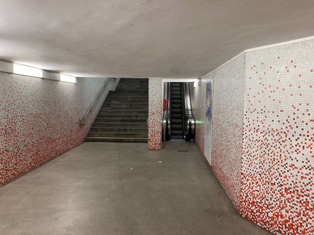 Der Tatort, die die Unterführung der Straßenbahnstation Kliebergasse.