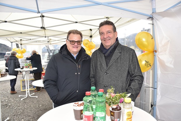 Edgar Schieder und Christian Schmid (Projektentwickler / PLEX AG, FL) (v. li.)