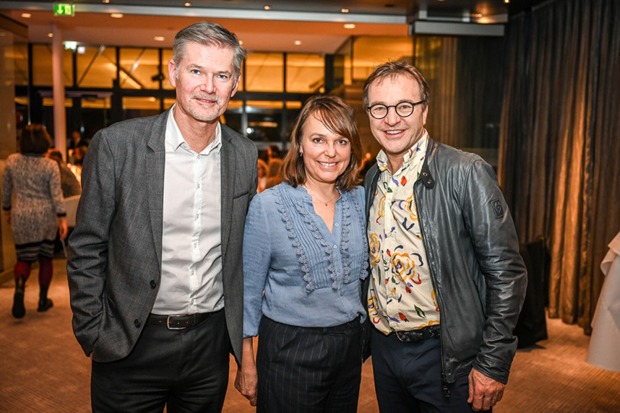 Falstaff Bregenz: Bernhard und Petra Moosbrugger mit Comedian Heinrich del Core (v. li.)